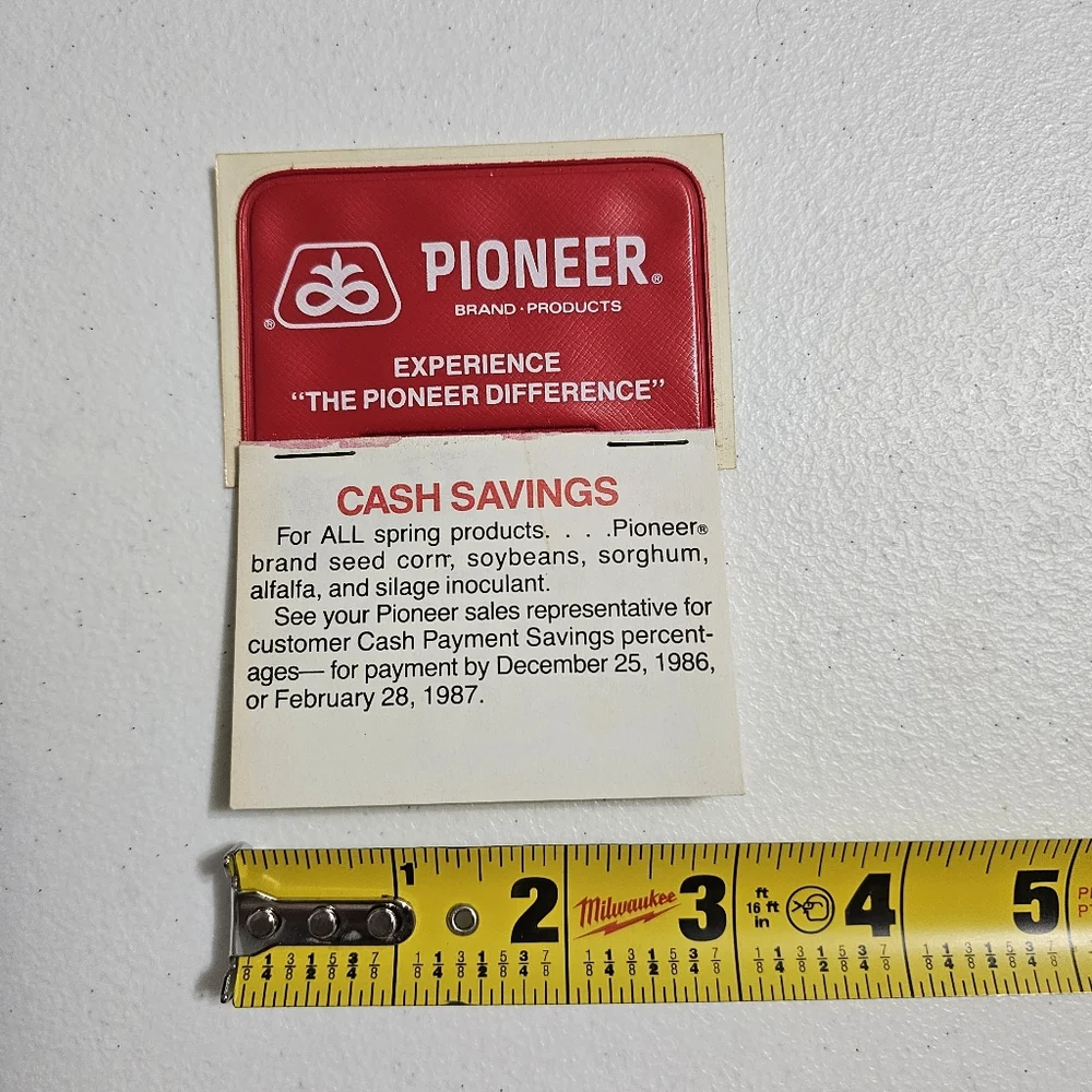 Vintage 1987 Pioneer Seed Calendar Paper Promo Farm Wall Decor